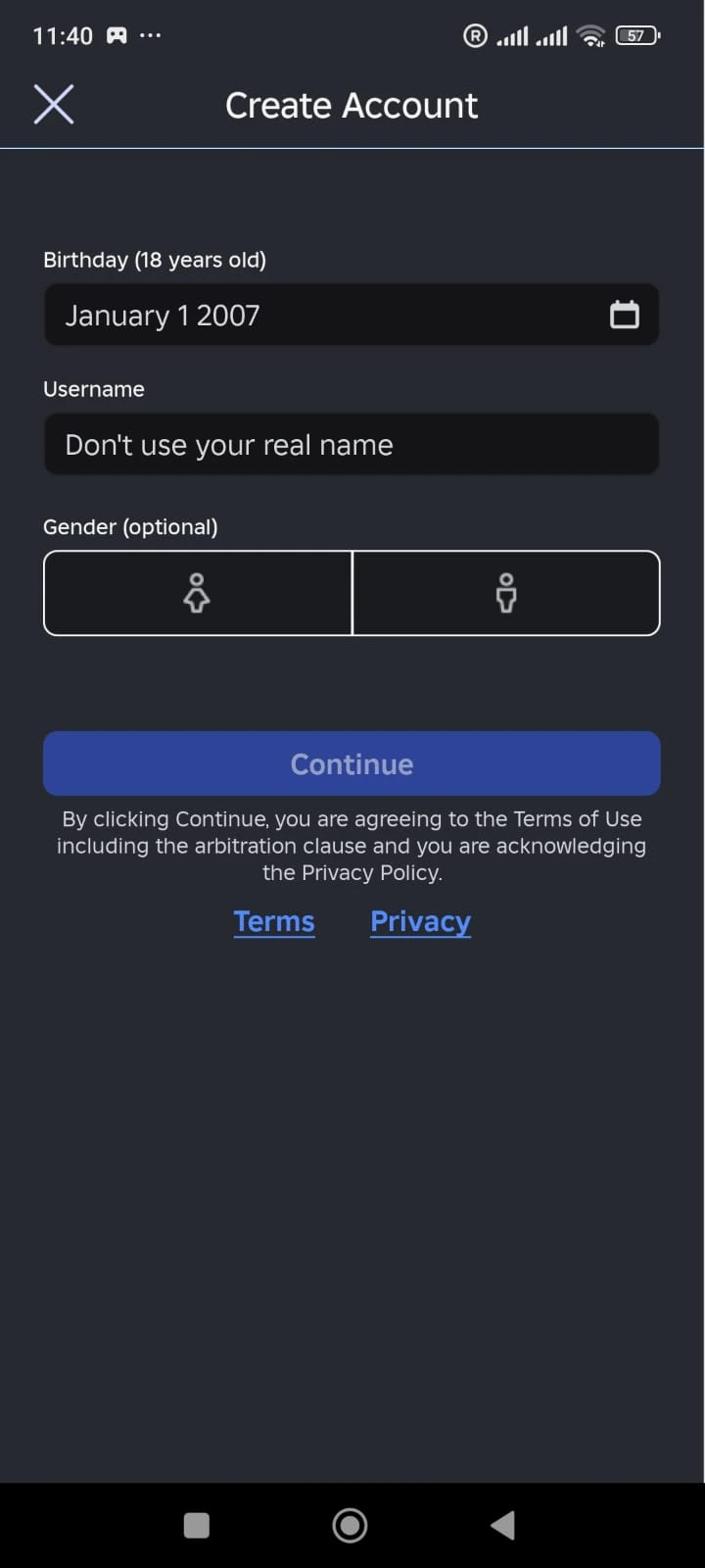 Screenshot Roblox Beta Android